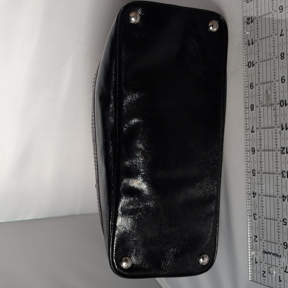 Coach Glen Plaid Coated Canvas Peyton Cora Dome Satchel - Picture 7 of 13